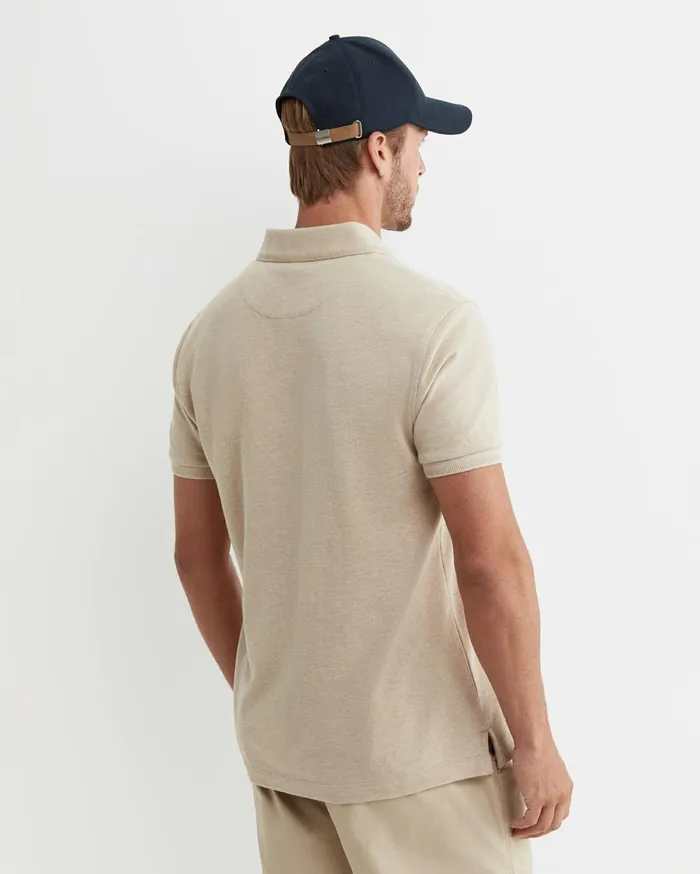 Men Sportscraft TShirts and Polos SC Melange Pique Polo Beige