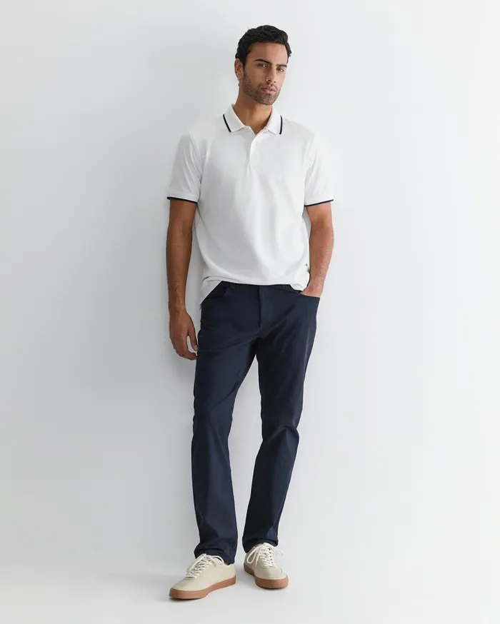 Men Sportscraft TShirts and Polos Tipped Pique Polo White