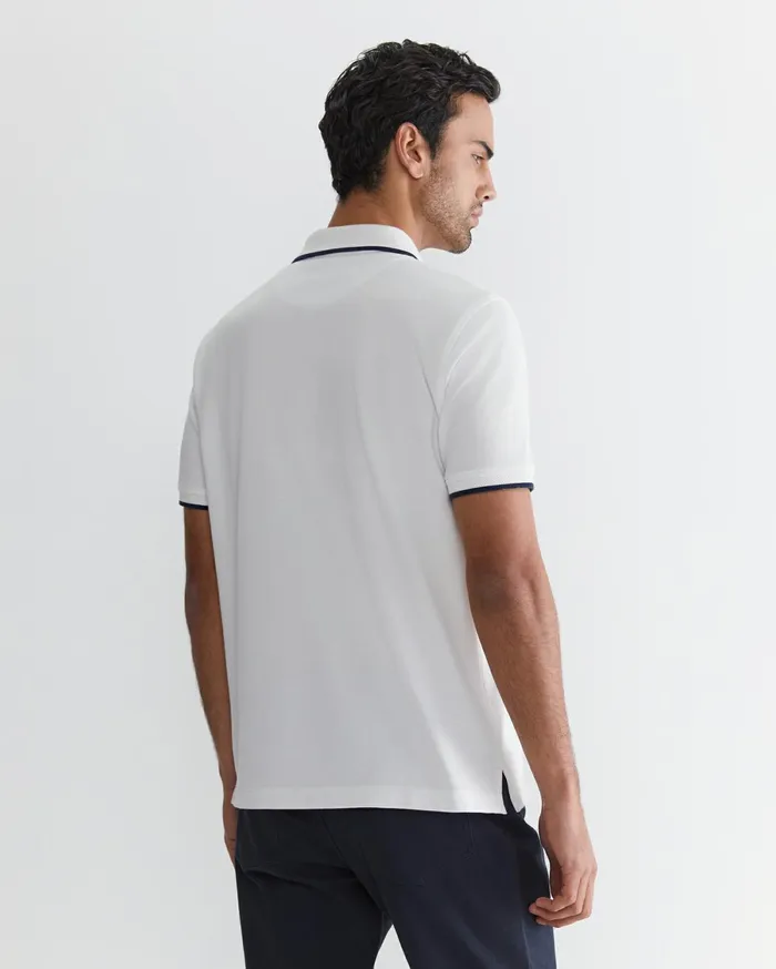 Men Sportscraft TShirts and Polos Tipped Pique Polo White