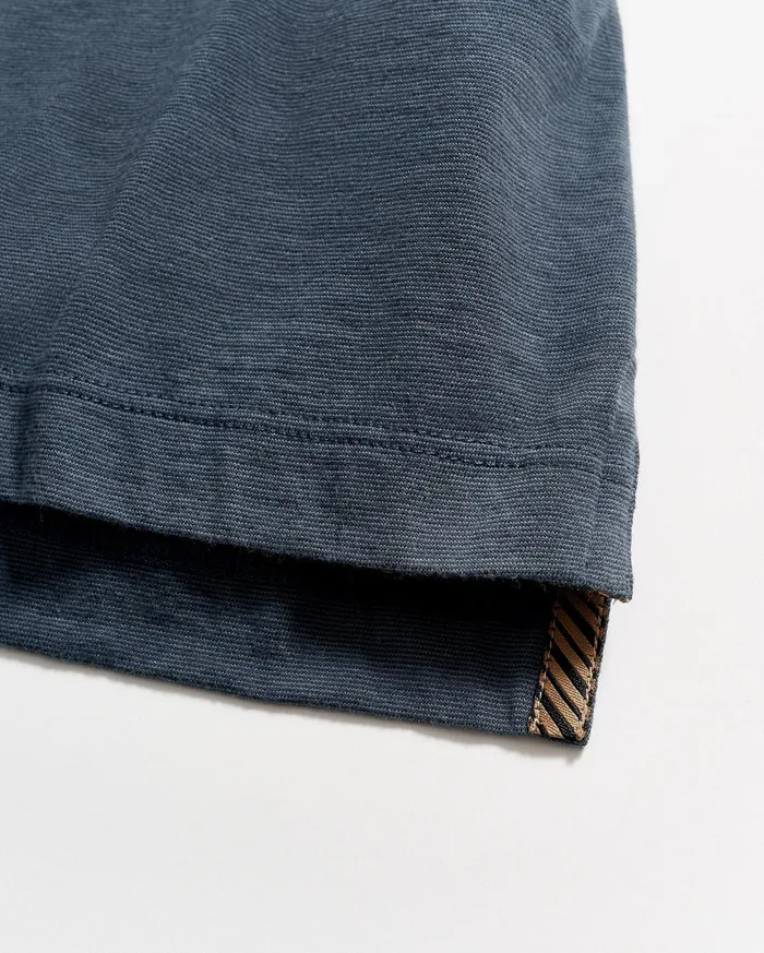 Men Stripe Pensacola Polo Navy Billy Reid Polos Tees and Henleys