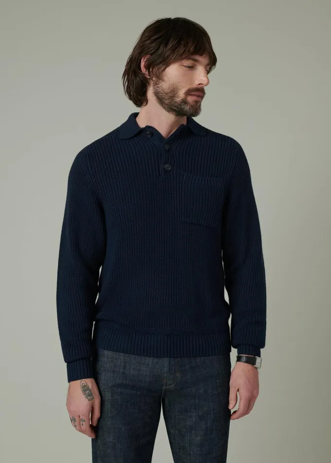 Men Sweaters Hoodies Joe039s Jeans RUBEN POLO SWEATER Midnight Navy
