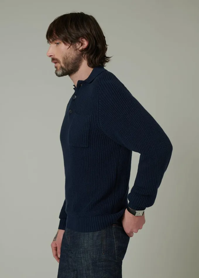 Men Sweaters Hoodies Joe039s Jeans RUBEN POLO SWEATER Midnight Navy