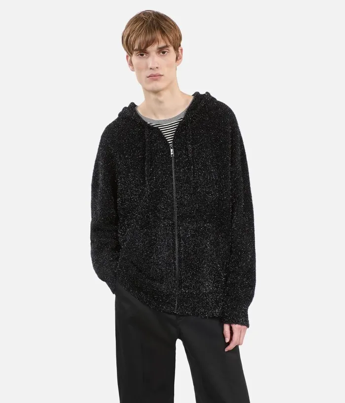 Men Sweaters THE KOOPLES Black Glittery Cardigan