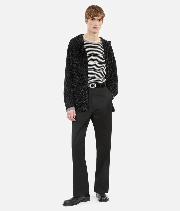 Men Sweaters THE KOOPLES Black Glittery Cardigan Men Sweaters THE KOOPLES Black Glittery Cardigan