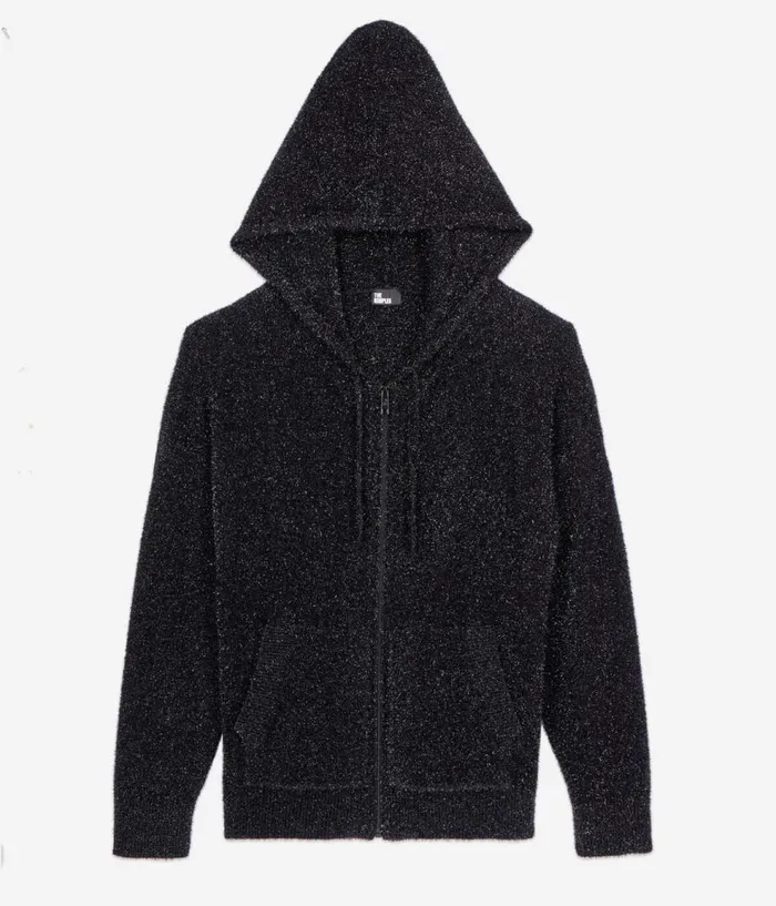 Men Sweaters THE KOOPLES Black Glittery Cardigan Men Sweaters THE KOOPLES Black Glittery Cardigan
