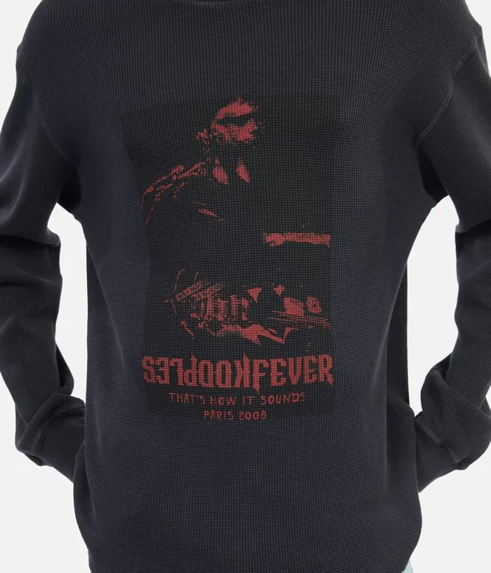 Men Sweatshirts and Sweatpants THE KOOPLES Black Fever Serigraphy Sweatshirt Men Sweatshirts and Sweatpants THE KOOPLES Black Fever Serigraphy Sweatshirt