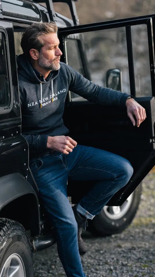 Men Sweatshirts NZA New Zealand Auckland Navy Hoodie With Logo 8211 Winter Navy