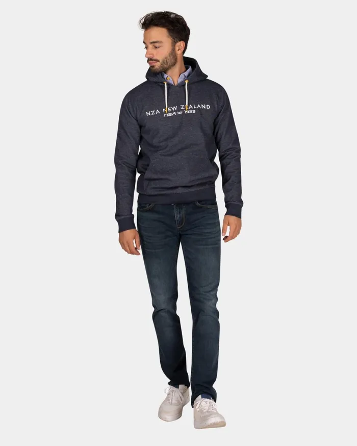 Men Sweatshirts NZA New Zealand Auckland Navy Hoodie With Logo 8211 Winter Navy