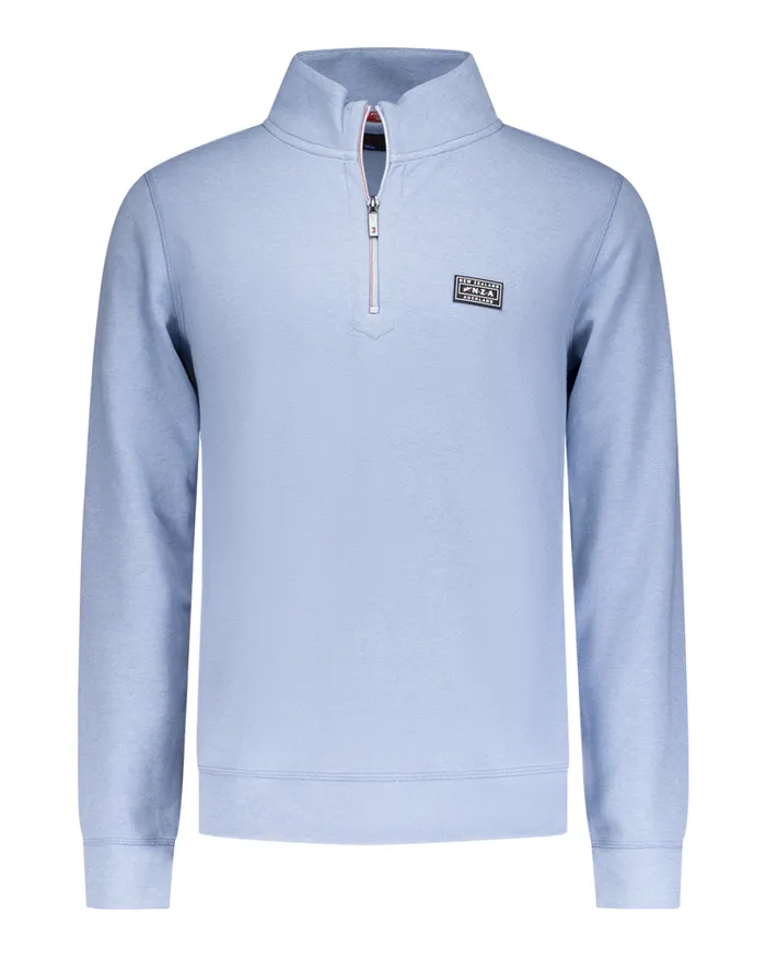 Men Sweatshirts NZA New Zealand Auckland Sporty Sweater With HalfZip In Blue 8211 Brave Blue Men Sweatshirts NZA New Zealand Auckland Sporty Sweater With HalfZip In Blue 8211 Brave Blue