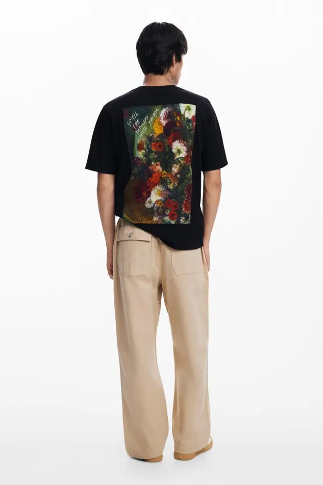 Men Tshirts Desigual Floral Print Tshirt