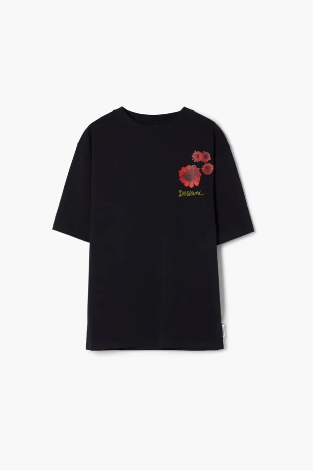 Men Tshirts Desigual Floral Print Tshirt