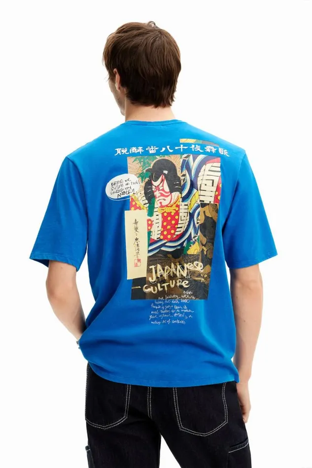 Men Tshirts Desigual Shortsleeve Tshirt With Illustration