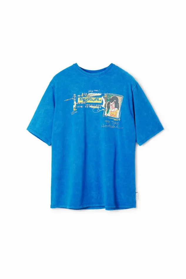 Men Tshirts Desigual Shortsleeve Tshirt With Illustration