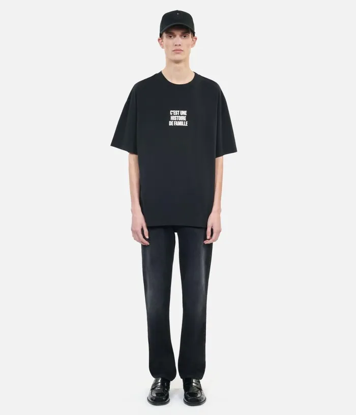 Men Tshirts THE KOOPLES Black Histoire De Famille Serigraphy Tshirt Men Tshirts THE KOOPLES Black Histoire De Famille Serigraphy Tshirt