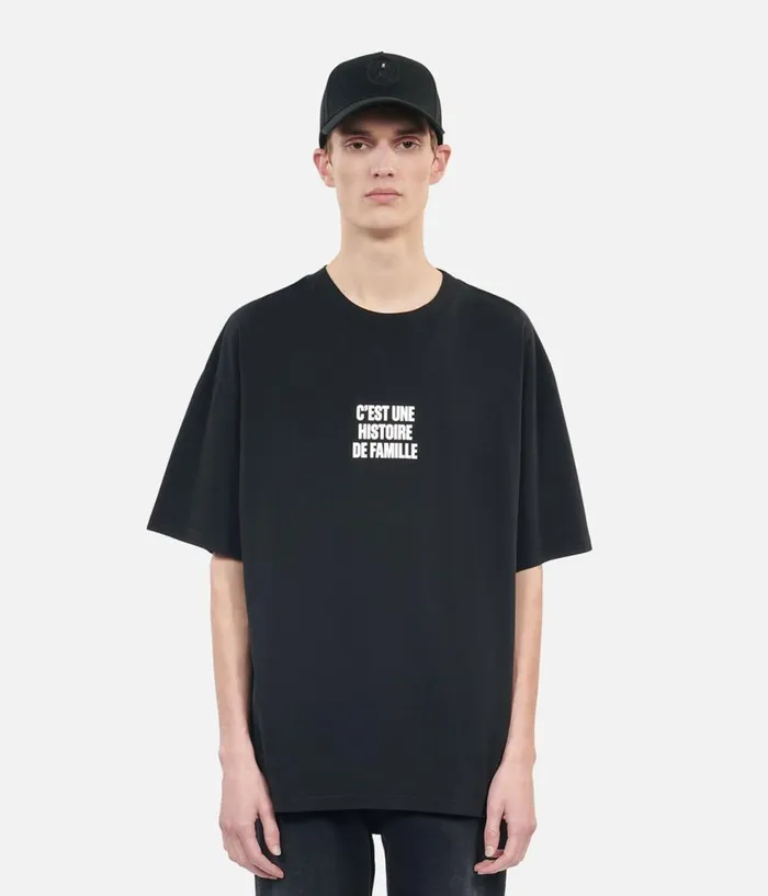 Men Tshirts THE KOOPLES Black Histoire De Famille Serigraphy Tshirt Men Tshirts THE KOOPLES Black Histoire De Famille Serigraphy Tshirt