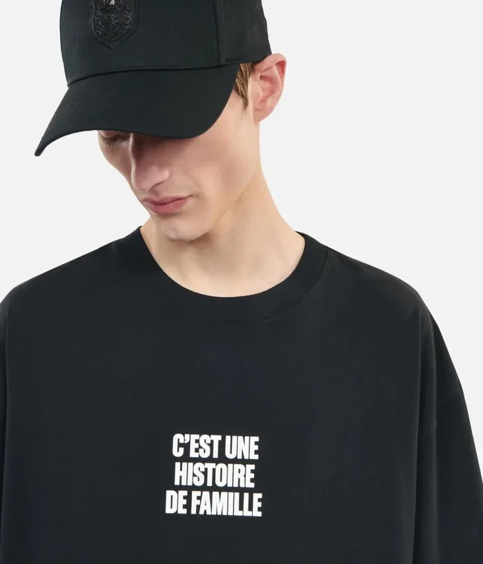 Men Tshirts THE KOOPLES Black Histoire De Famille Serigraphy Tshirt Men Tshirts THE KOOPLES Black Histoire De Famille Serigraphy Tshirt