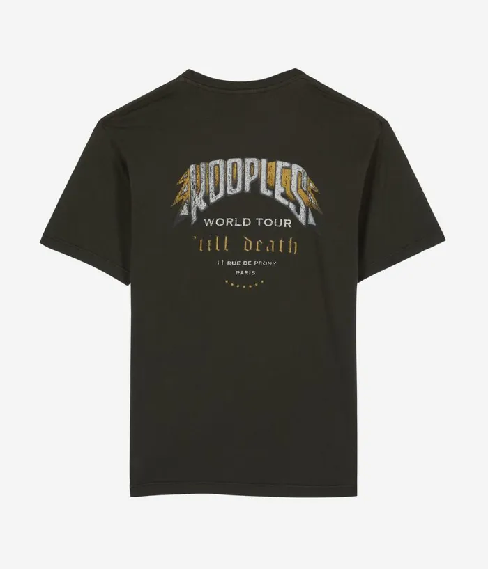 Men Tshirts THE KOOPLES Dark Green Tshirt With Skull Butterfly Serigraphy Men Tshirts THE KOOPLES Dark Green Tshirt With Skull Butterfly Serigraphy