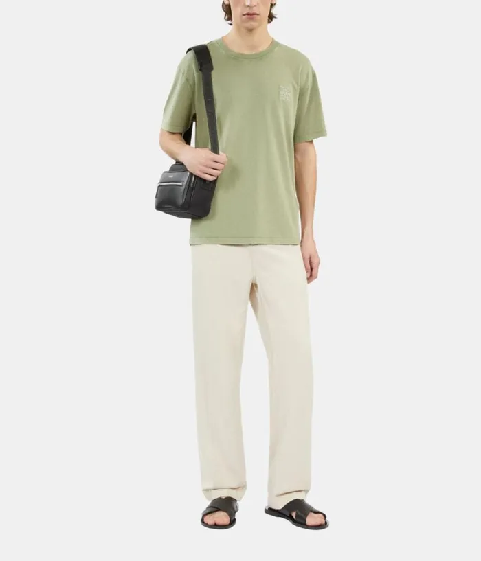 Men Tshirts THE KOOPLES Light Green Tshirt With Logo Embroidery