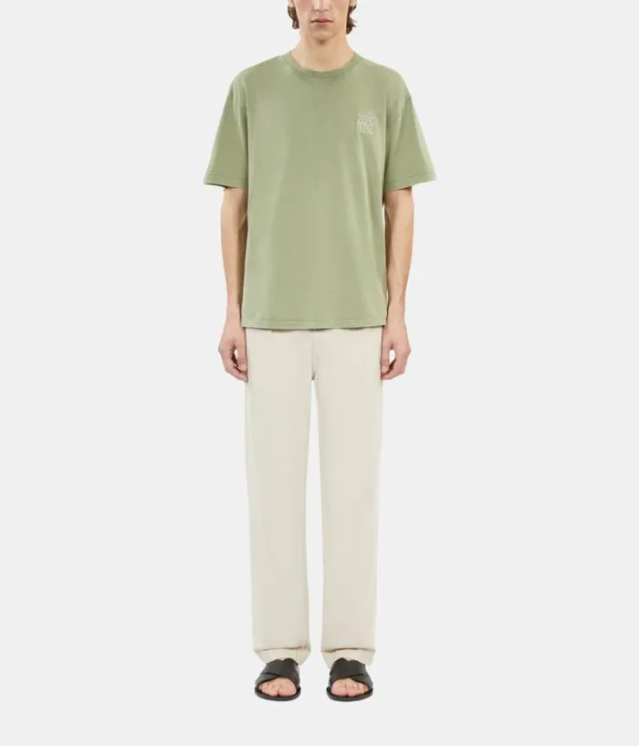 Men Tshirts THE KOOPLES Light Green Tshirt With Logo Embroidery Men Tshirts THE KOOPLES Light Green Tshirt With Logo Embroidery