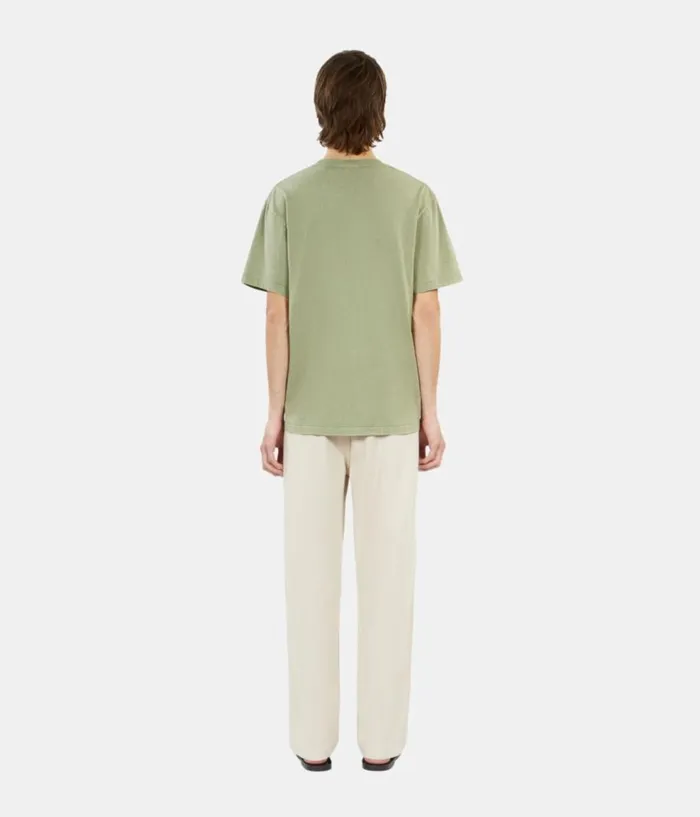Men Tshirts THE KOOPLES Light Green Tshirt With Logo Embroidery Men Tshirts THE KOOPLES Light Green Tshirt With Logo Embroidery