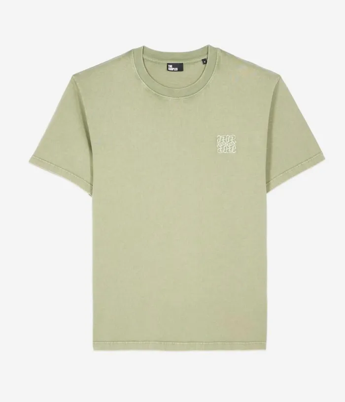 Men Tshirts THE KOOPLES Light Green Tshirt With Logo Embroidery Men Tshirts THE KOOPLES Light Green Tshirt With Logo Embroidery