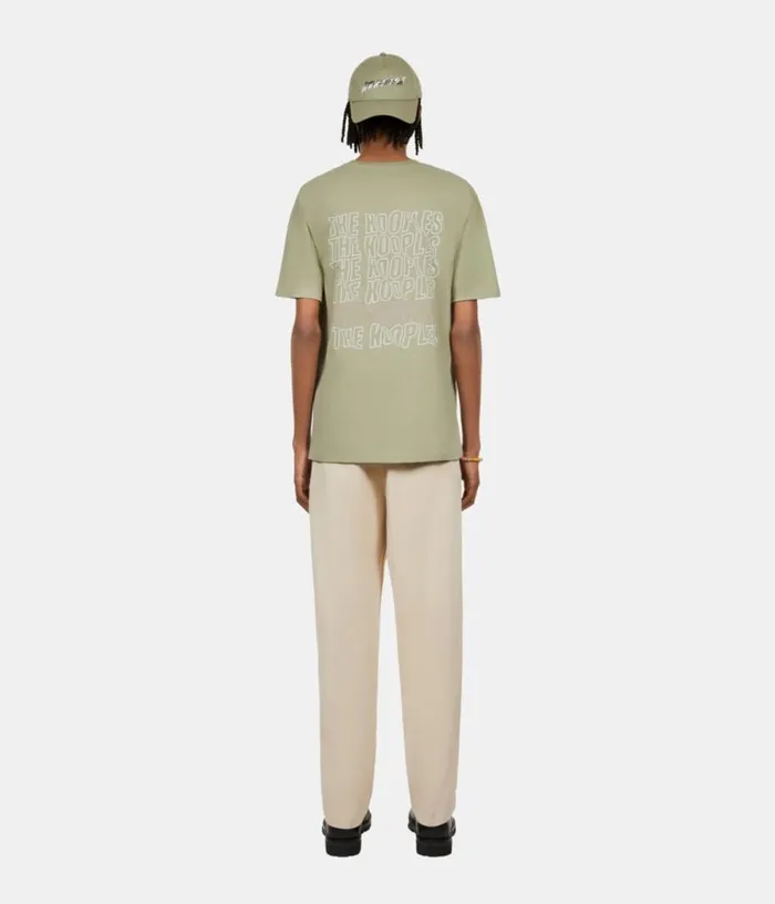 Men Tshirts THE KOOPLES Light Green Tshirt With Logo Serigraphy Men Tshirts THE KOOPLES Light Green Tshirt With Logo Serigraphy