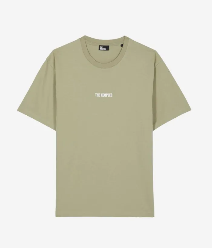 Men Tshirts THE KOOPLES Light Green Tshirt With Logo Serigraphy Men Tshirts THE KOOPLES Light Green Tshirt With Logo Serigraphy