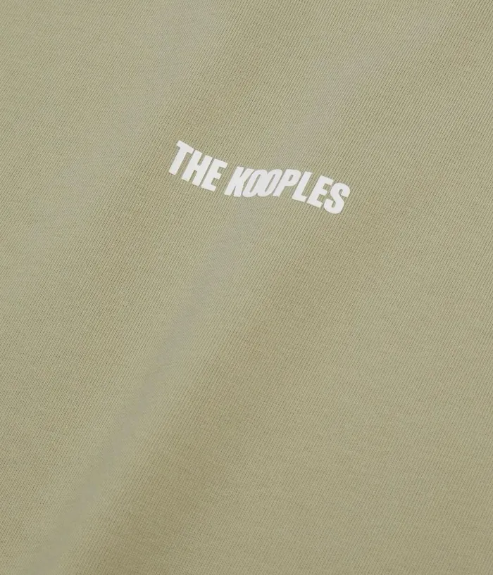 Men Tshirts THE KOOPLES Light Green Tshirt With Logo Serigraphy Men Tshirts THE KOOPLES Light Green Tshirt With Logo Serigraphy