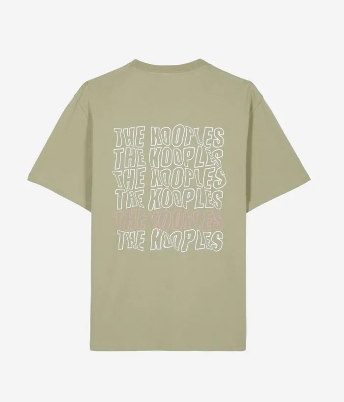 Men Tshirts THE KOOPLES Light Green Tshirt With Logo Serigraphy Men Tshirts THE KOOPLES Light Green Tshirt With Logo Serigraphy