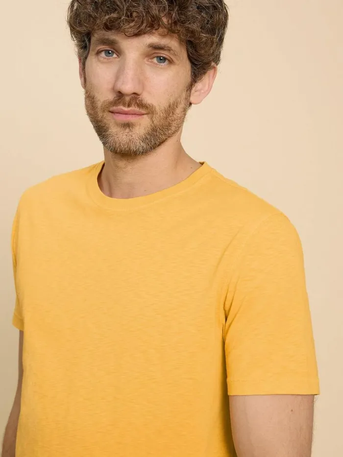 Men TSHIRTS White Stuff Abersoch Short Sleeve Tee Dark Yellow