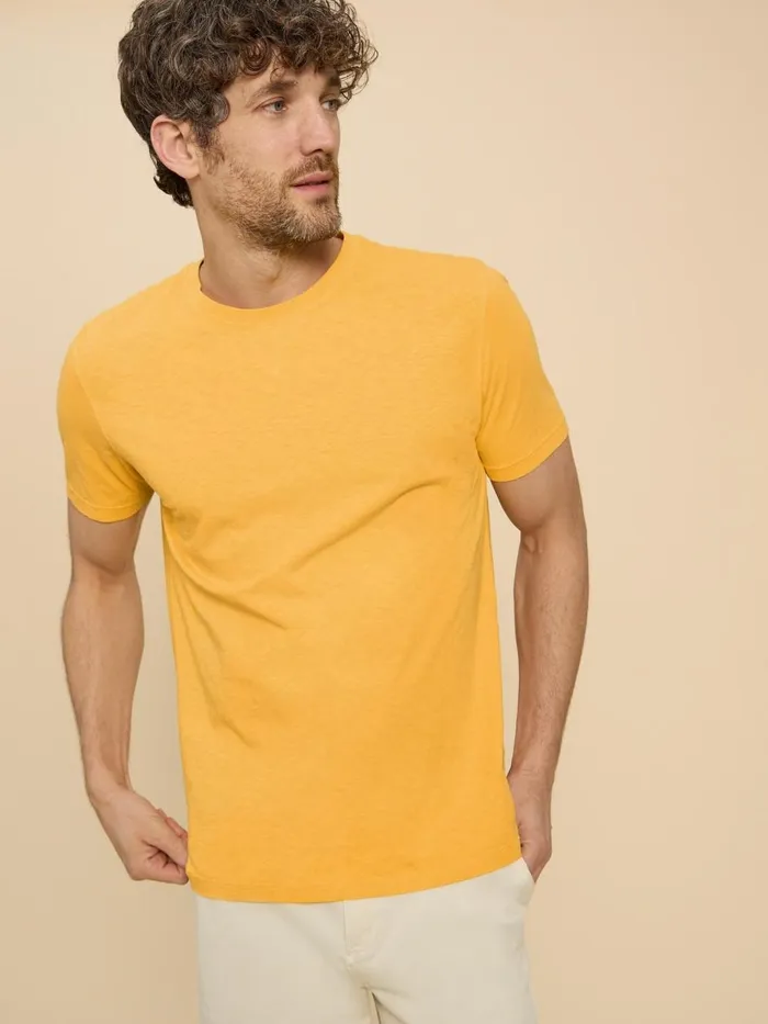 Men TSHIRTS White Stuff Abersoch Short Sleeve Tee Dark Yellow Men TSHIRTS White Stuff Abersoch Short Sleeve Tee Dark Yellow