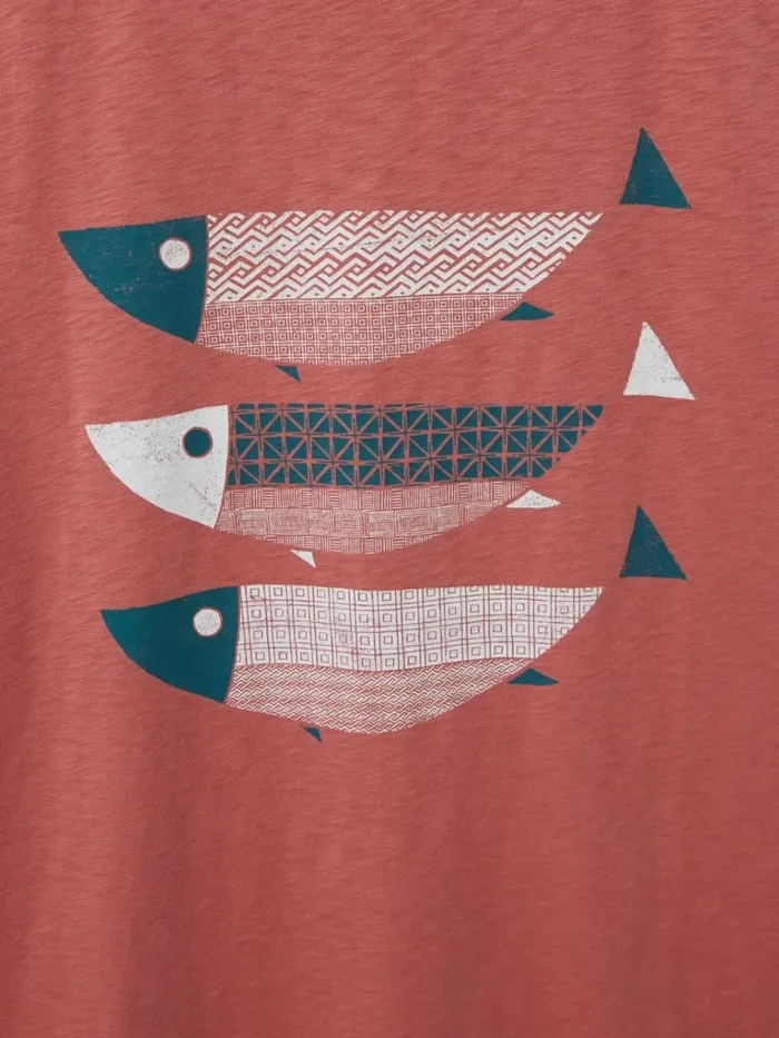 Men TSHIRTS White Stuff Fish Graphic Tee Dark Pink Men TSHIRTS White Stuff Fish Graphic Tee Dark Pink