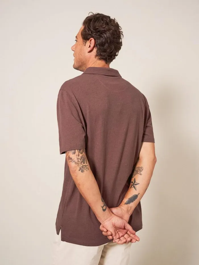 Men TSHIRTS White Stuff Linen Blend Polo Light Plum Men TSHIRTS White Stuff Linen Blend Polo Light Plum