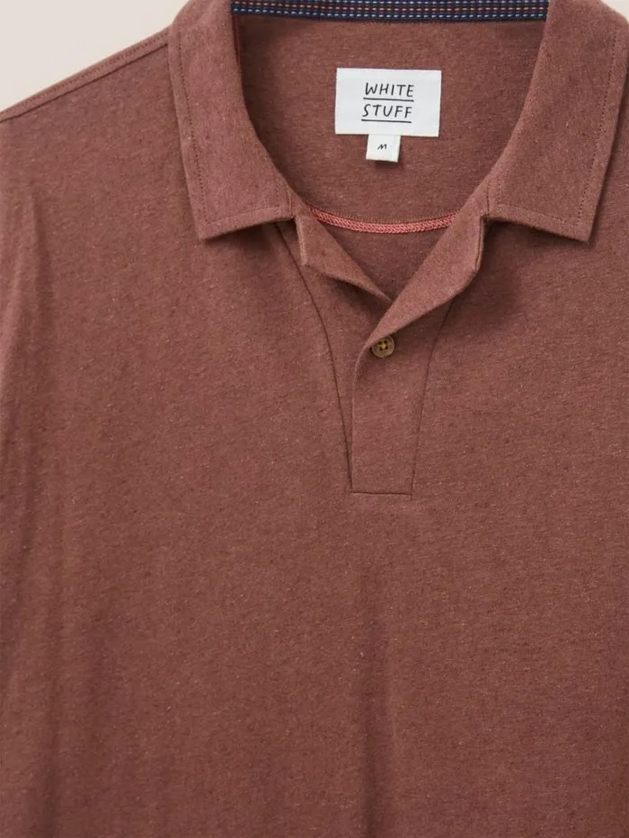 Men TSHIRTS White Stuff Linen Blend Polo Light Plum Men TSHIRTS White Stuff Linen Blend Polo Light Plum