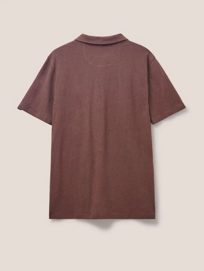 Men TSHIRTS White Stuff Linen Blend Polo Light Plum Men TSHIRTS White Stuff Linen Blend Polo Light Plum