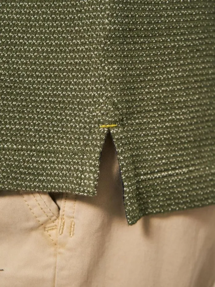 Men TSHIRTS White Stuff Micro Dot Polo Khaki Green Men TSHIRTS White Stuff Micro Dot Polo Khaki Green
