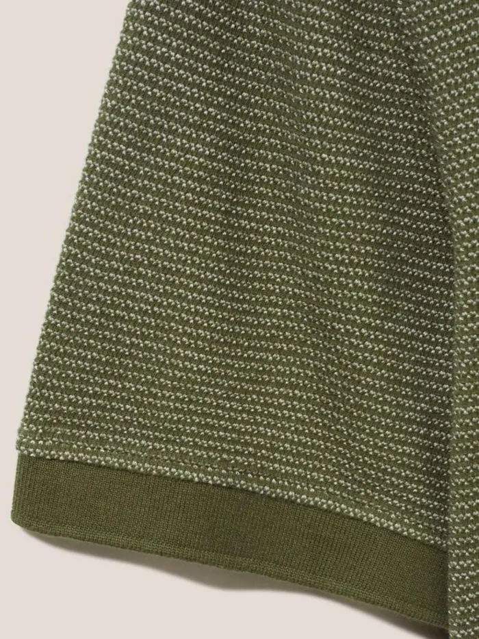 Men TSHIRTS White Stuff Micro Dot Polo Khaki Green Men TSHIRTS White Stuff Micro Dot Polo Khaki Green