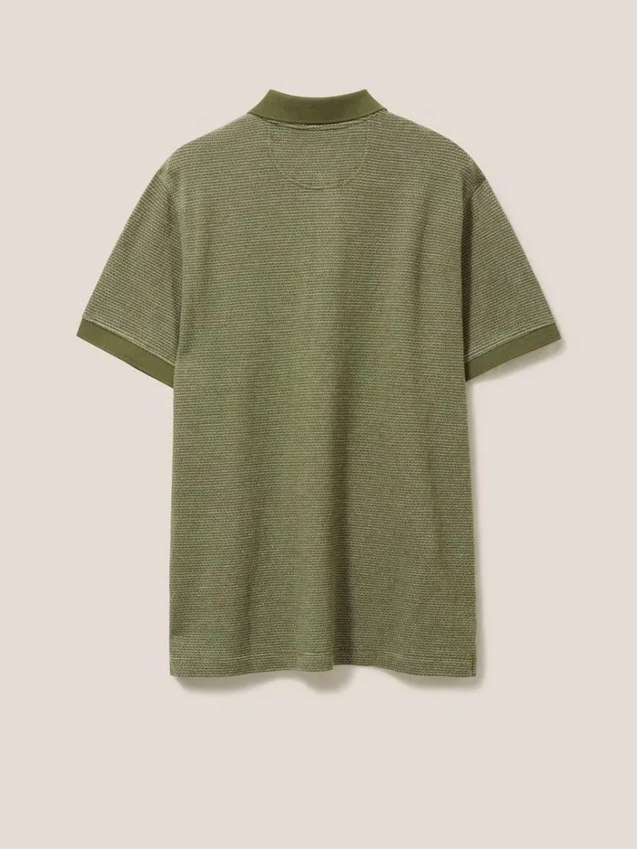 Men TSHIRTS White Stuff Micro Dot Polo Khaki Green Men TSHIRTS White Stuff Micro Dot Polo Khaki Green