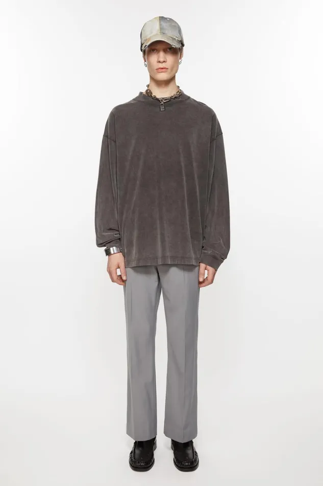 Men Tailored Trousers Cold Grey Acne Studios Trousers
