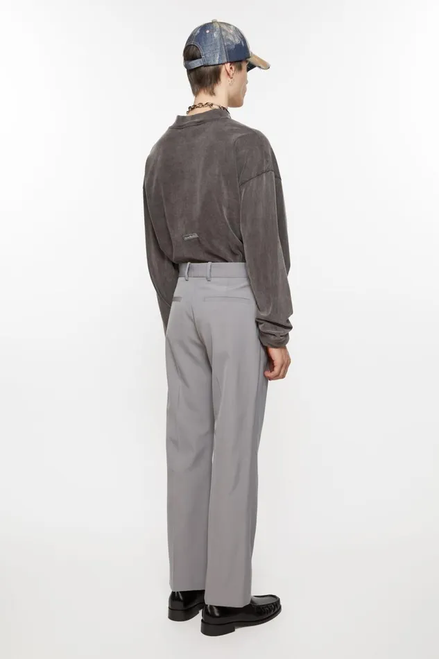 Men Tailored Trousers Cold Grey Acne Studios Trousers