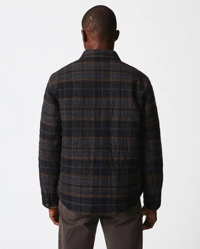 Men Theo Shirt Jacket Blackcharcoal Billy Reid Jackets and Outerwear
