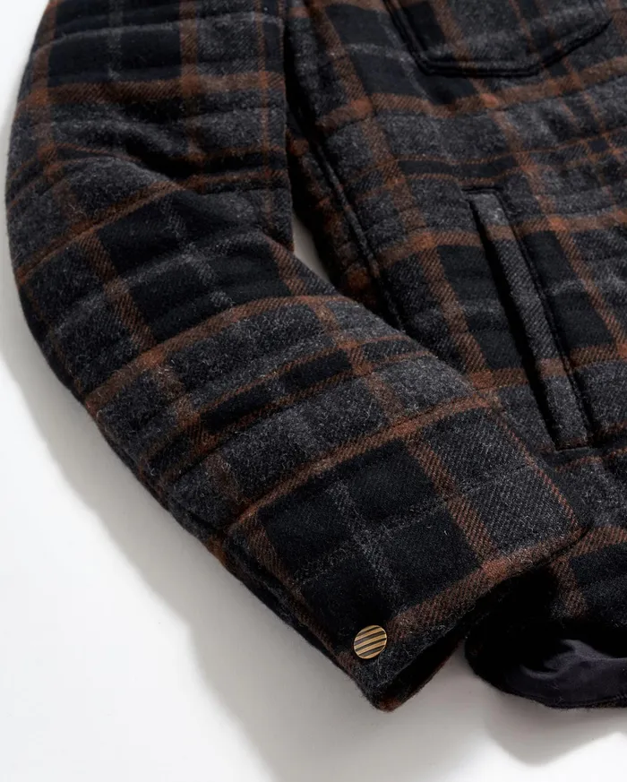 Men Theo Shirt Jacket Blackcharcoal Billy Reid Jackets and Outerwear