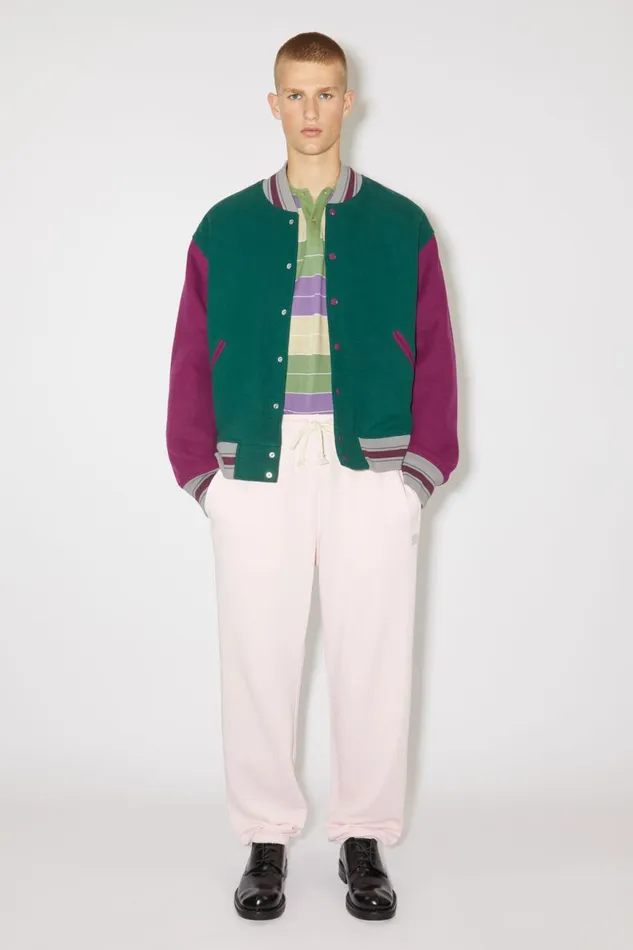 Men Varsity Jacket Night Green Acne Studios Outerwear
