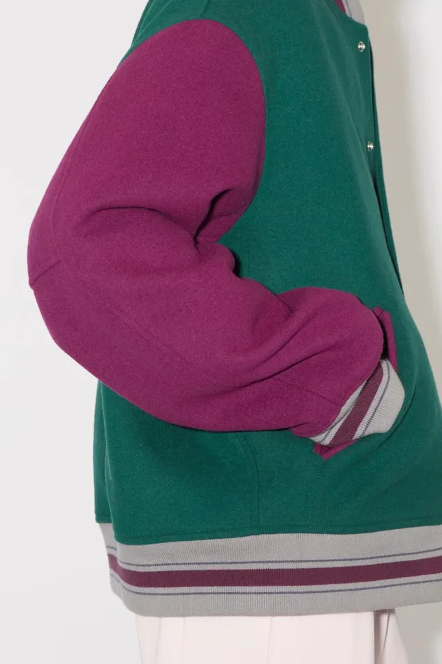 Men Varsity Jacket Night Green Acne Studios Outerwear