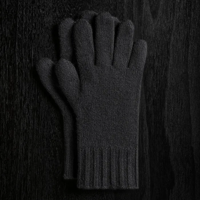MENWOMEN James Perse ASPEN COLLECTION Solid Cashmere Gloves Black