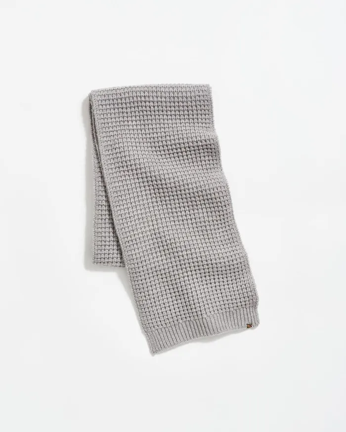 Men Wool Ribbon Scarf Grey Billy Reid Accessories