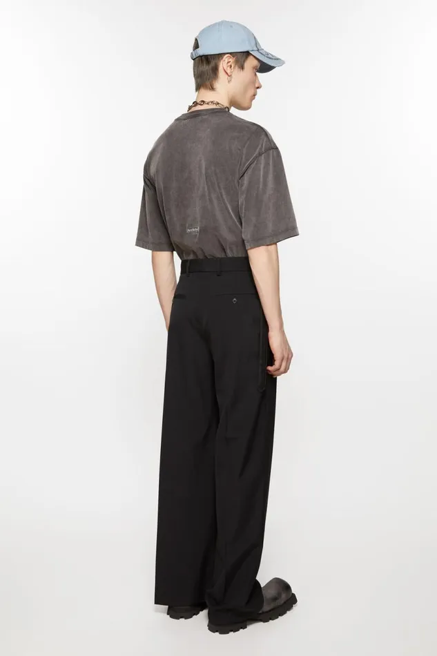 Men Wrap Over Trousers Black Acne Studios Trousers