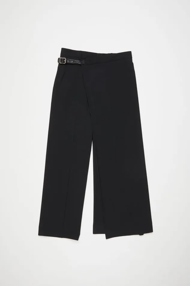Men Wrap Over Trousers Black Acne Studios Trousers