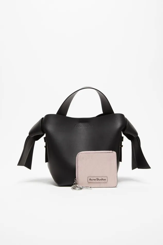 Men Zip Leather Wallet Pastel Pink Acne Studios Small Leather Goods