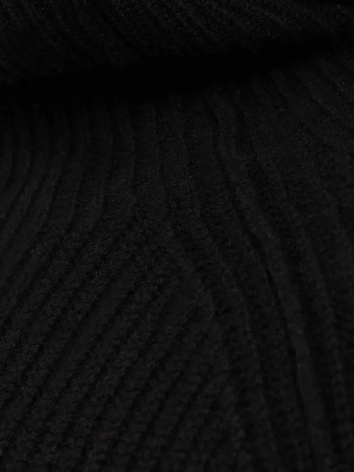Merino Fishermans Rib Jumper Black Women Jigsaw Knitwear and Cashmere